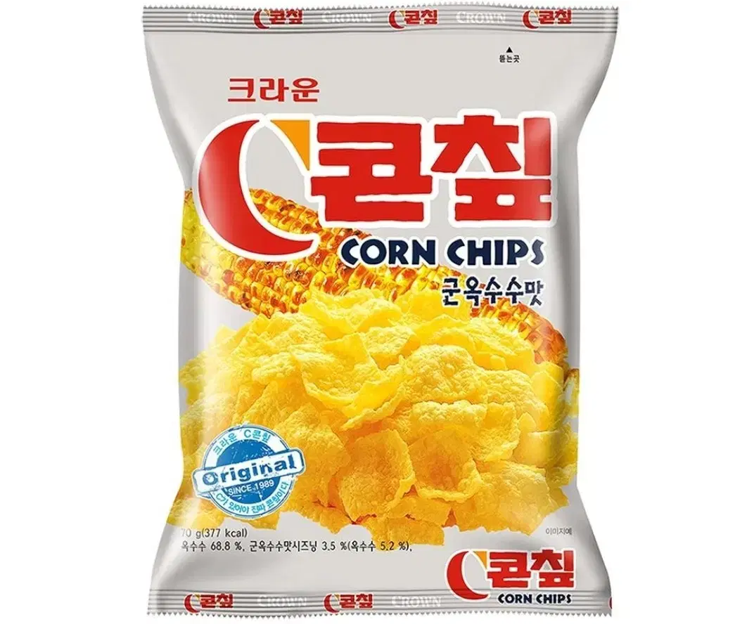 크라운 콘칲 70g 16입 콘칩 과자